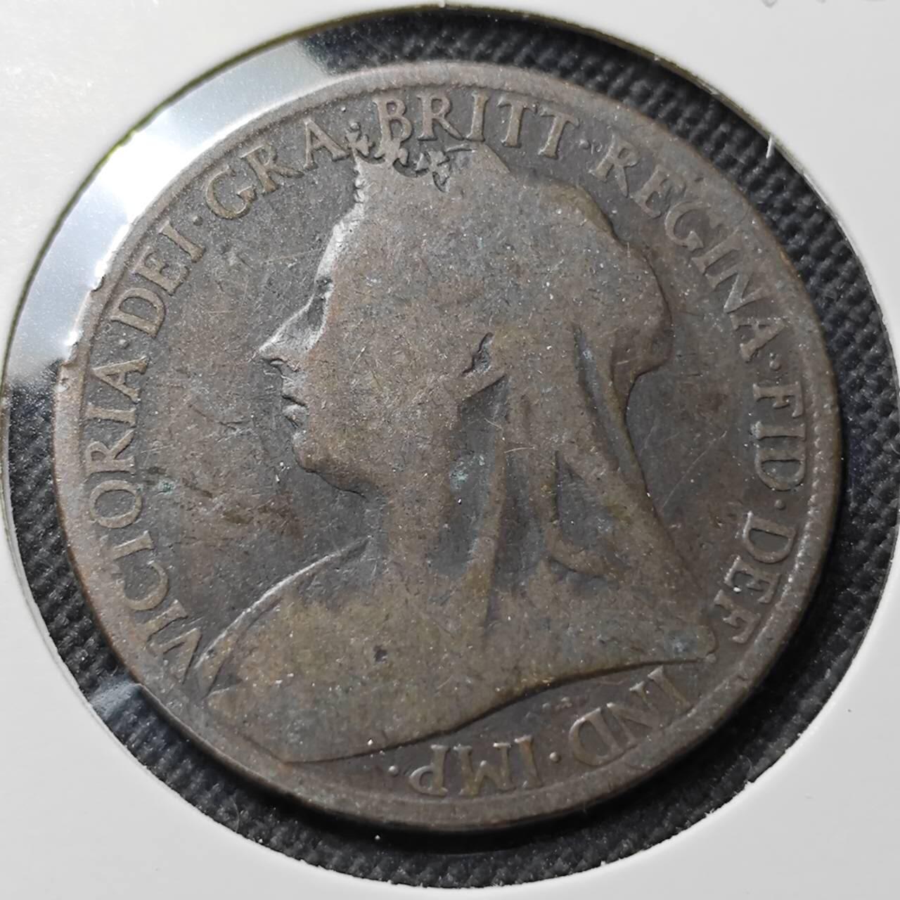 KK钱币收藏小铺  第414期 2月预留时间 周末发货  1897英国1便士