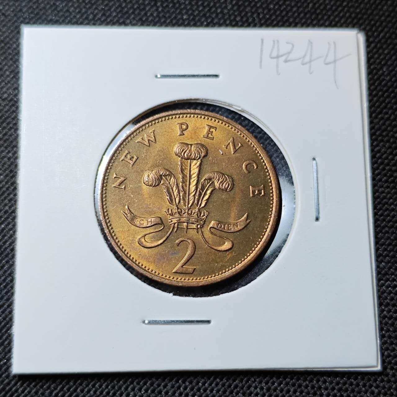 KK钱币收藏小铺  第414期 2月预留时间 周末发货 1978英国2便士 好品