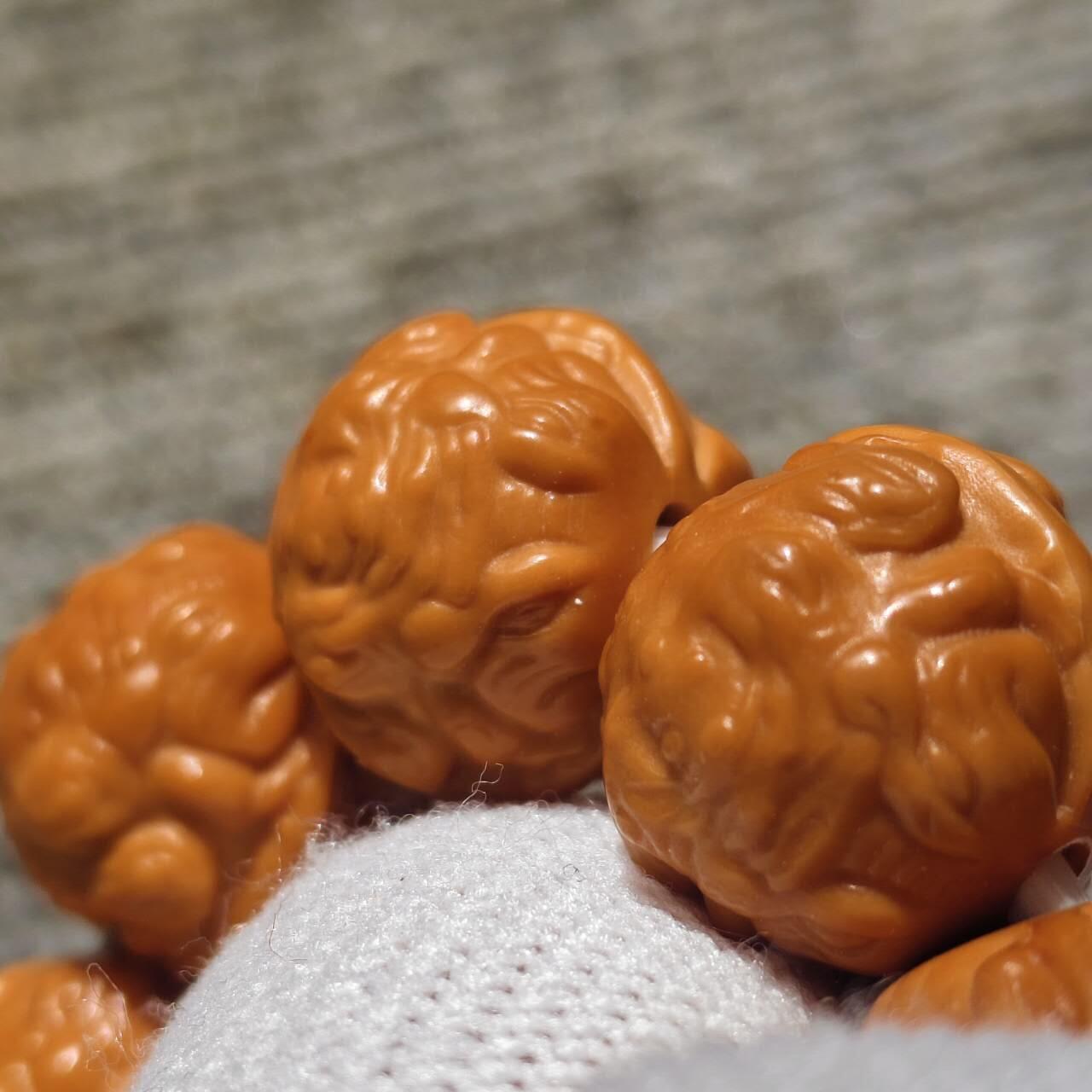 猴头雕刻蟾王手串