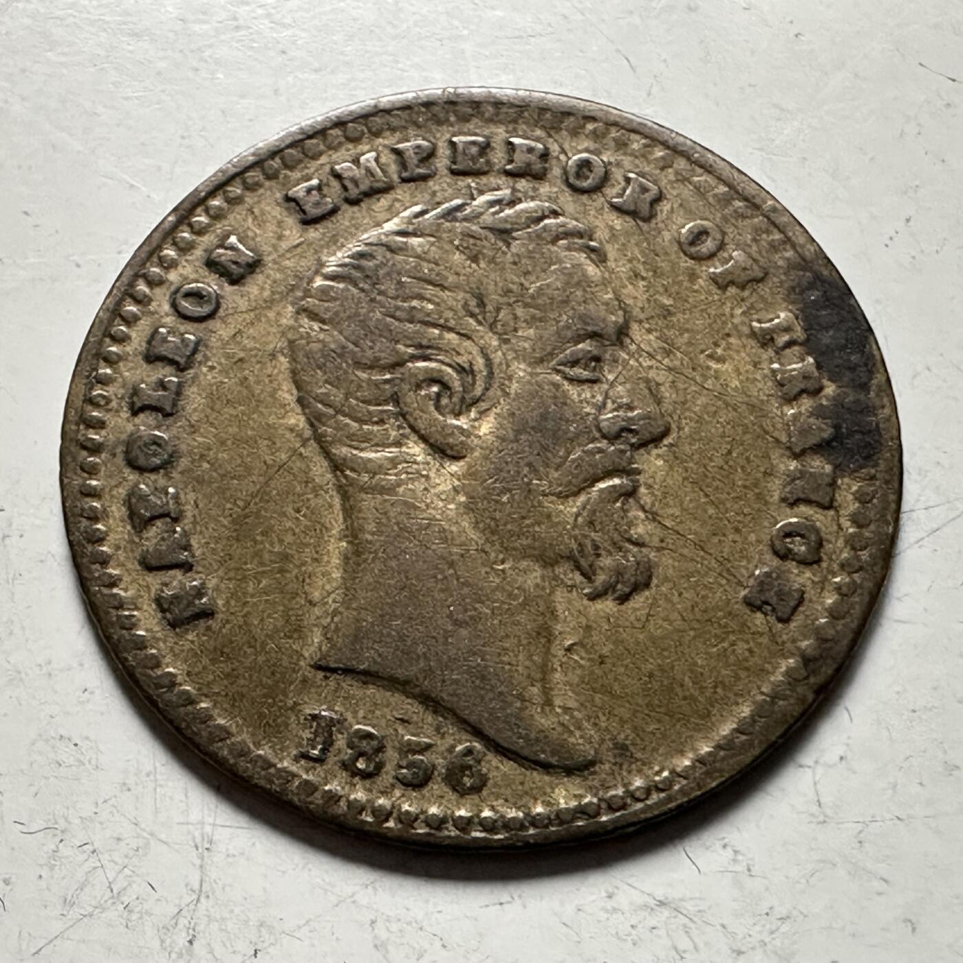 🌹外币初藏🌹🐯2026年第36场   每周二四六晚8️⃣点 接代拍 法国 1856年 拿破仑三世 & 英国 1854年 维多利亚女王 铜质代用币 Token 19.3毫米