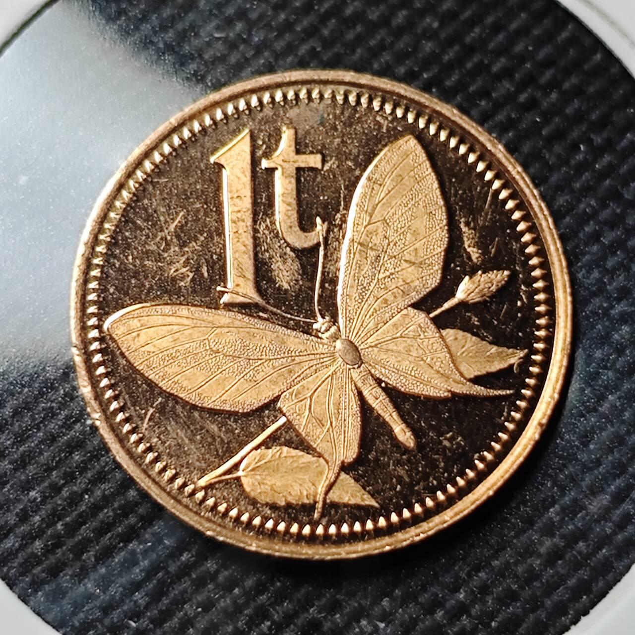 KK钱币收藏小铺  第414期 2月预留时间 周末发货 1976巴布亚新几内亚1基纳 