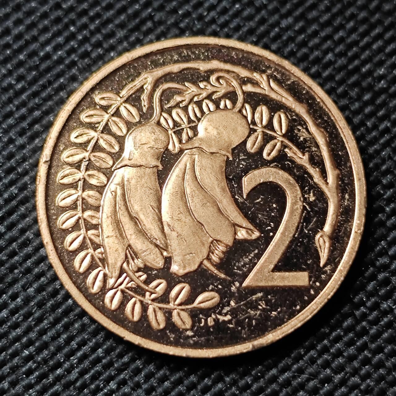 KK钱币收藏小铺  第414期 2月预留时间 周末发货 1983新西兰2分 精制币