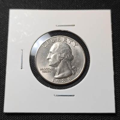 KK钱币收藏小铺  第415期 2月预留时间 周末发货 1986美国25分 