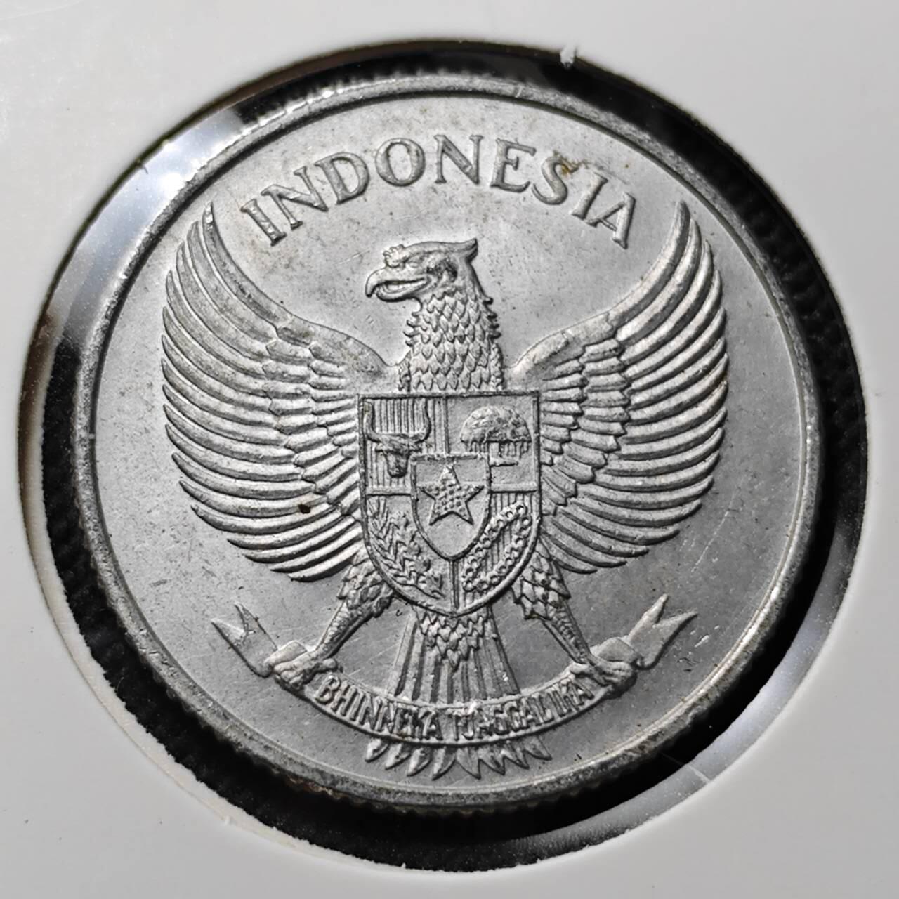 KK钱币收藏小铺  第414期 2月预留时间 周末发货 1955印度尼西亚25仙 