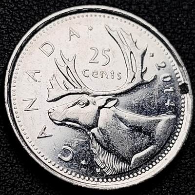 泉币菌-第219场-拍品多 请提前出价 - 高币值 加拿大1/4加拿大元 伊丽莎白二世 驯鹿 24mm 