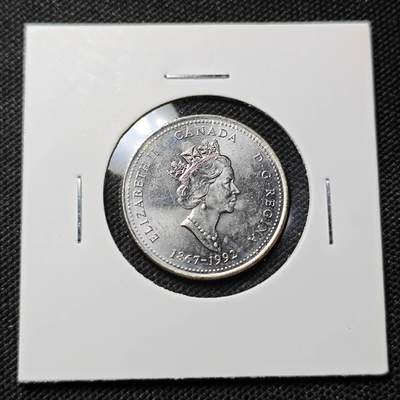 KK钱币收藏小铺  第415期 2月预留时间 周末发货 1992加拿大25分 纪念币