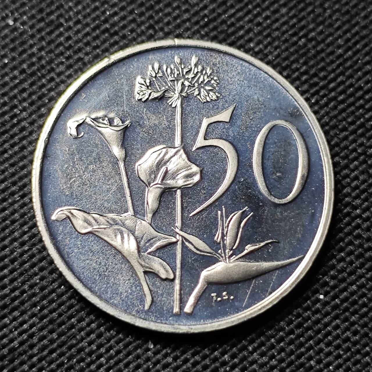 KK钱币收藏小铺  第414期 2月预留时间 周末发货 1971南非50分 精制币