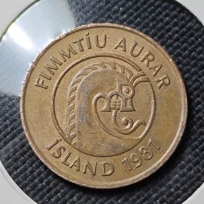 KK钱币收藏小铺  第415期 2月预留时间 周末发货  冰岛50奥拉铜币