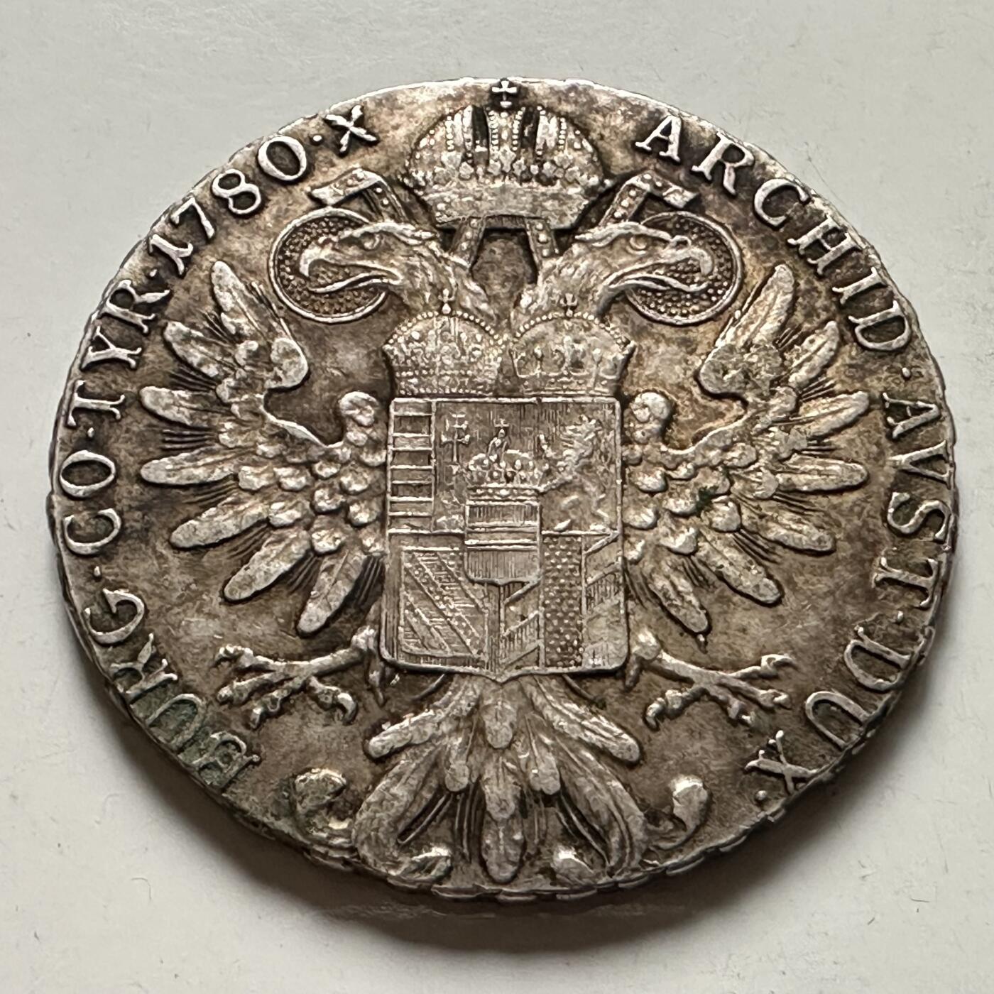 🌹外币初藏🌹🐯2026年第36场   每周二四六晚8️⃣点 接代拍 奥地利 1780年 玛丽亚·特蕾西娅 1泰勒 28.06克-0.833银 贸易银币