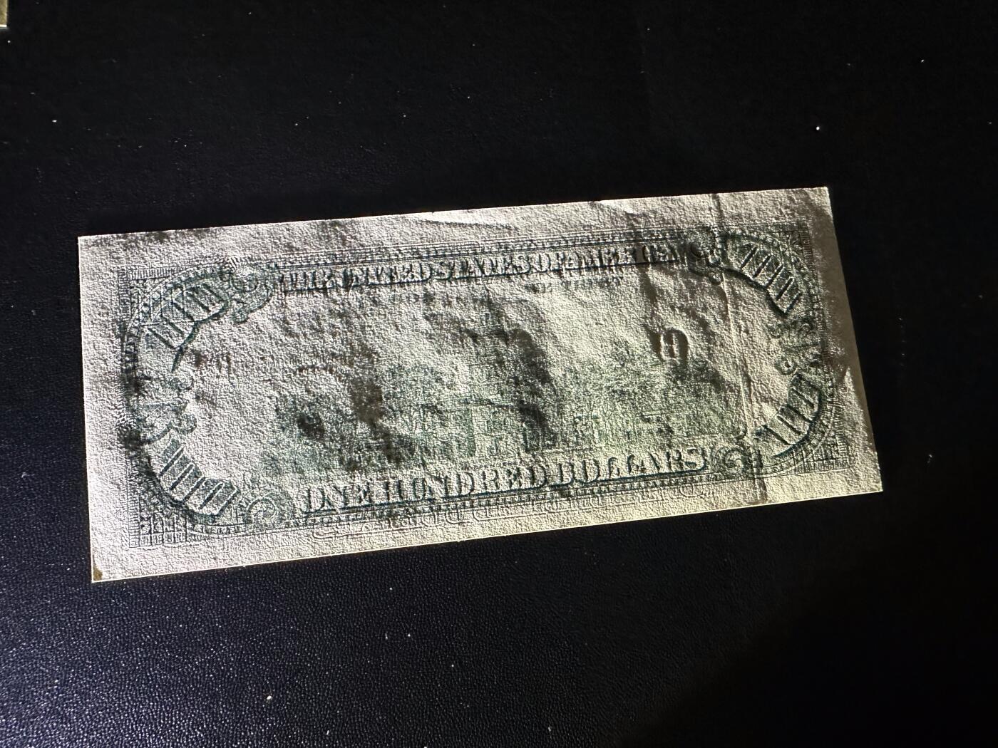 《外钞收藏家》第六百二十三期（精选场）（长期征集拍品、欢迎藏友们联系合作） 1990年美国小头版100美元 全新边角不绝