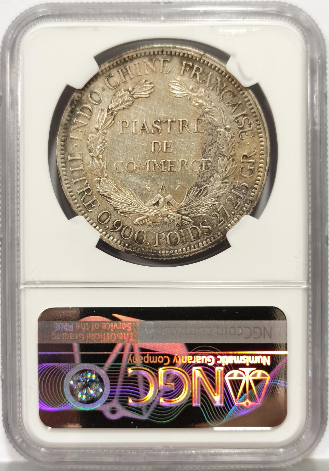 博洋堂世界钱币拍卖第167期（全场包邮） NGC AU 法属印支1895年加重版坐洋银币