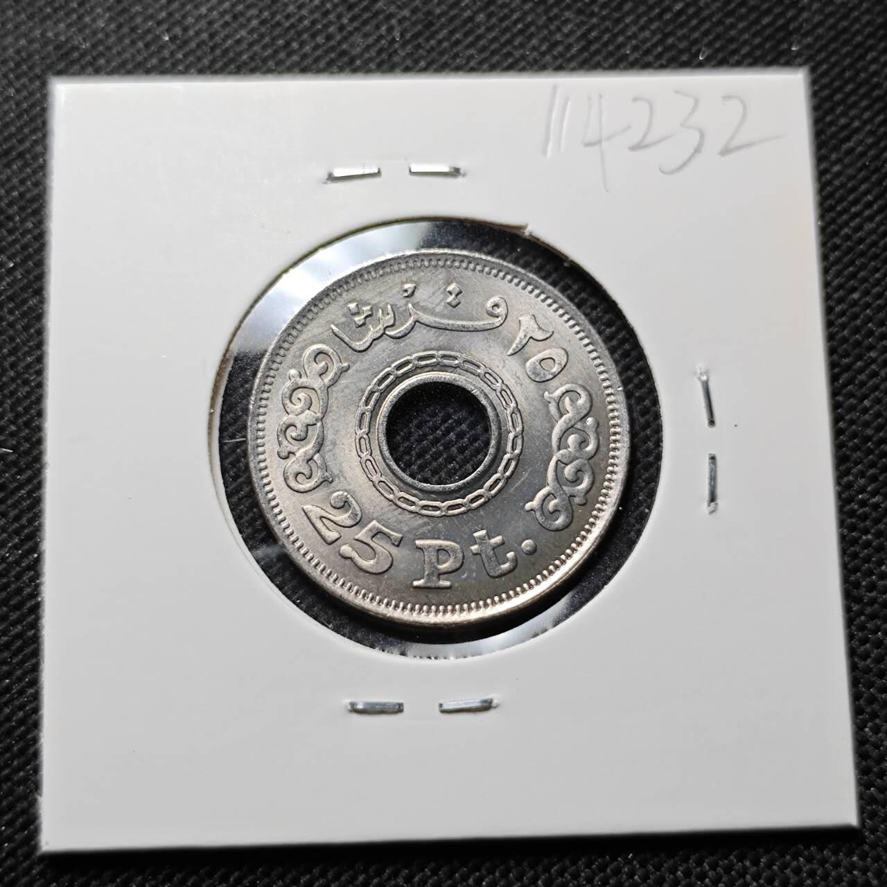 KK钱币收藏小铺  第414期 2月预留时间 周末发货 埃及25皮阿斯特 好品