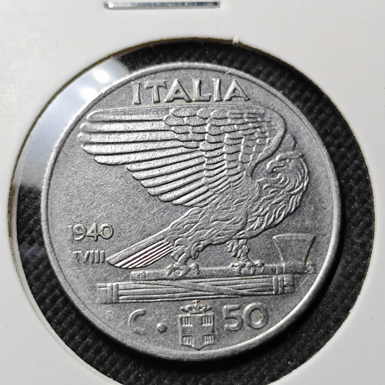 KK钱币收藏小铺  第414期 2月预留时间 周末发货 1940意大利50分 