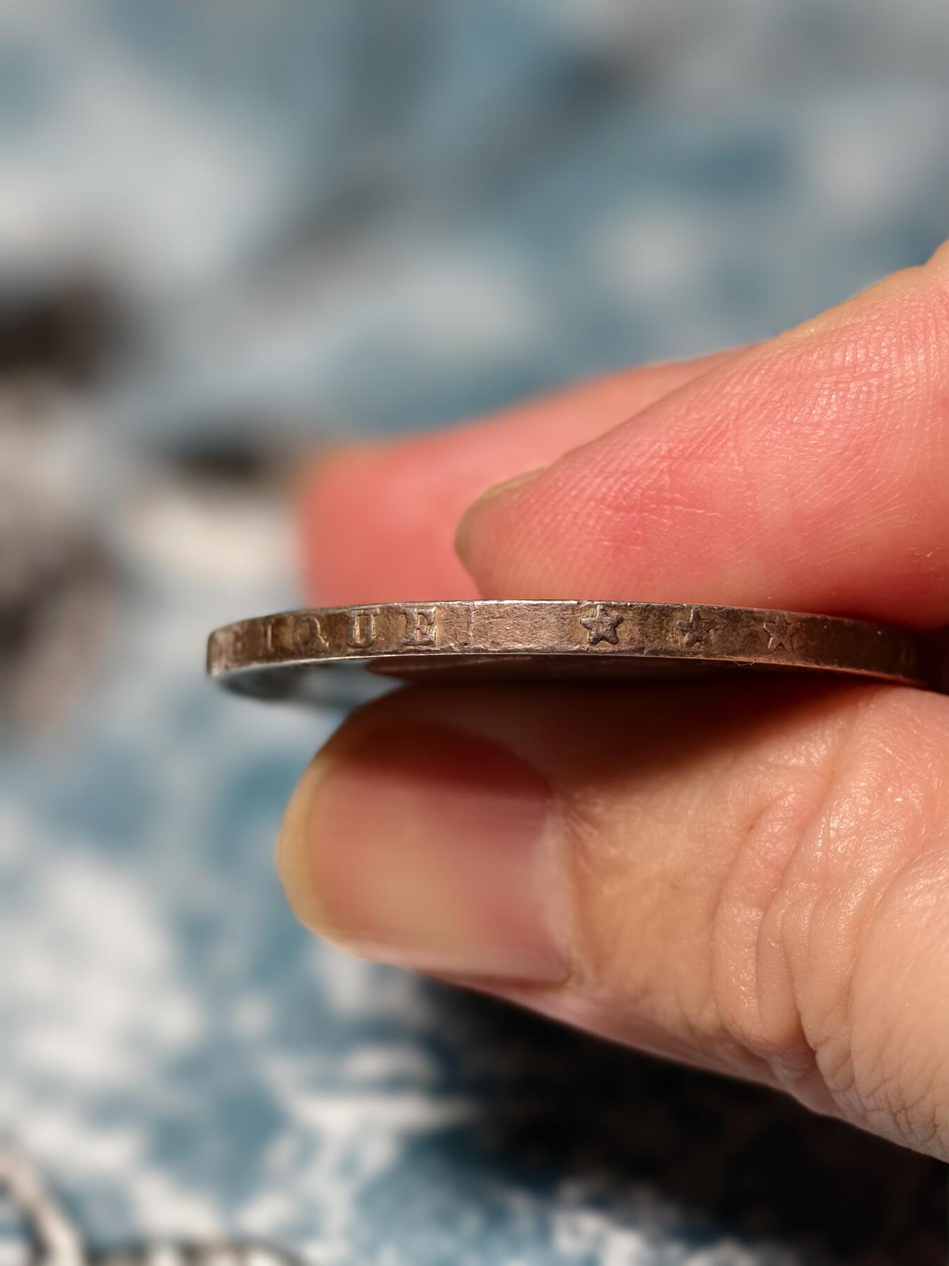 抚柳草堂-第二十一期章牌钱币  奖章勋章 满百包邮 放漏专场 1873比利时利奥波德二世5法郎大银币 比利时名家Wiener作品 重24.7g 细节到位浮雕漂亮