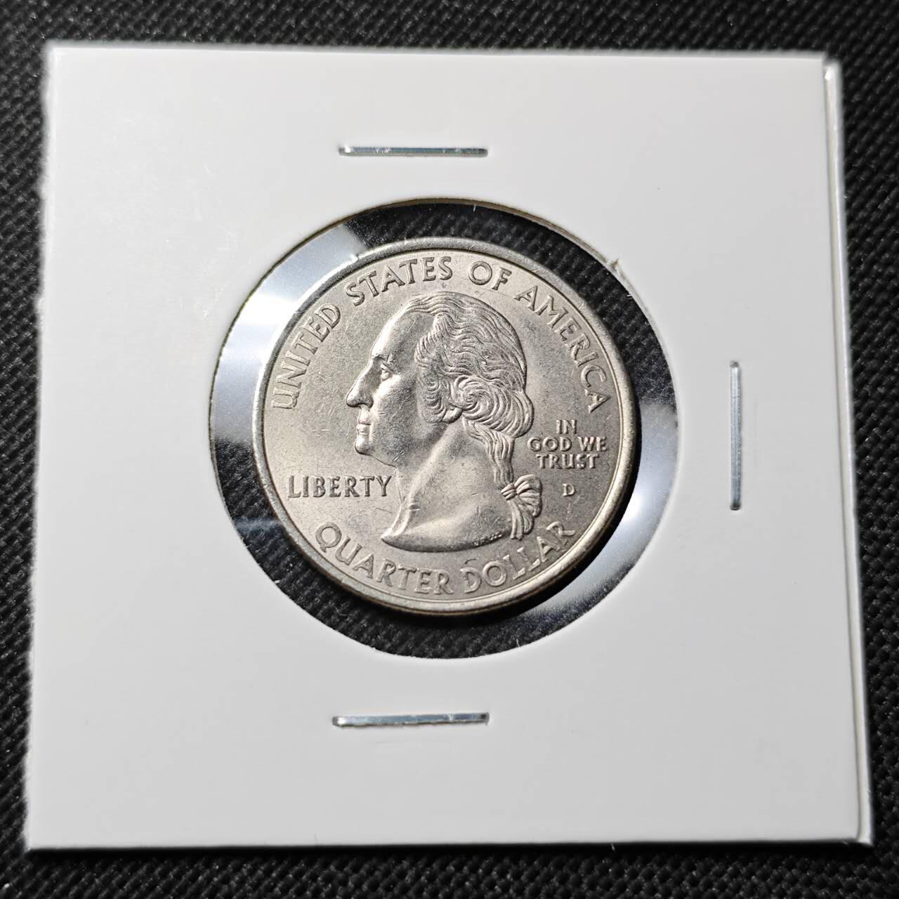 KK钱币收藏小铺  第414期 2月预留时间 周末发货 2001美国25分 纪念币 好品