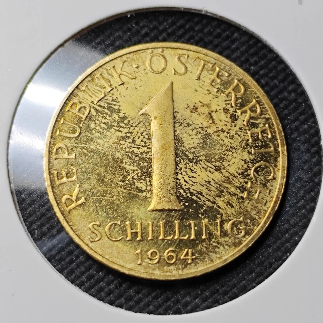 KK钱币收藏小铺  第414期 2月预留时间 周末发货  1964奥地利1先令 精制币