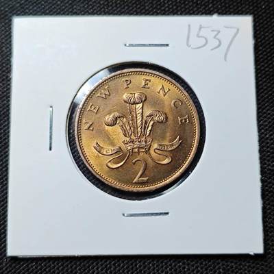 KK钱币收藏小铺  第415期 2月预留时间 周末发货 1978英国2便士 好品