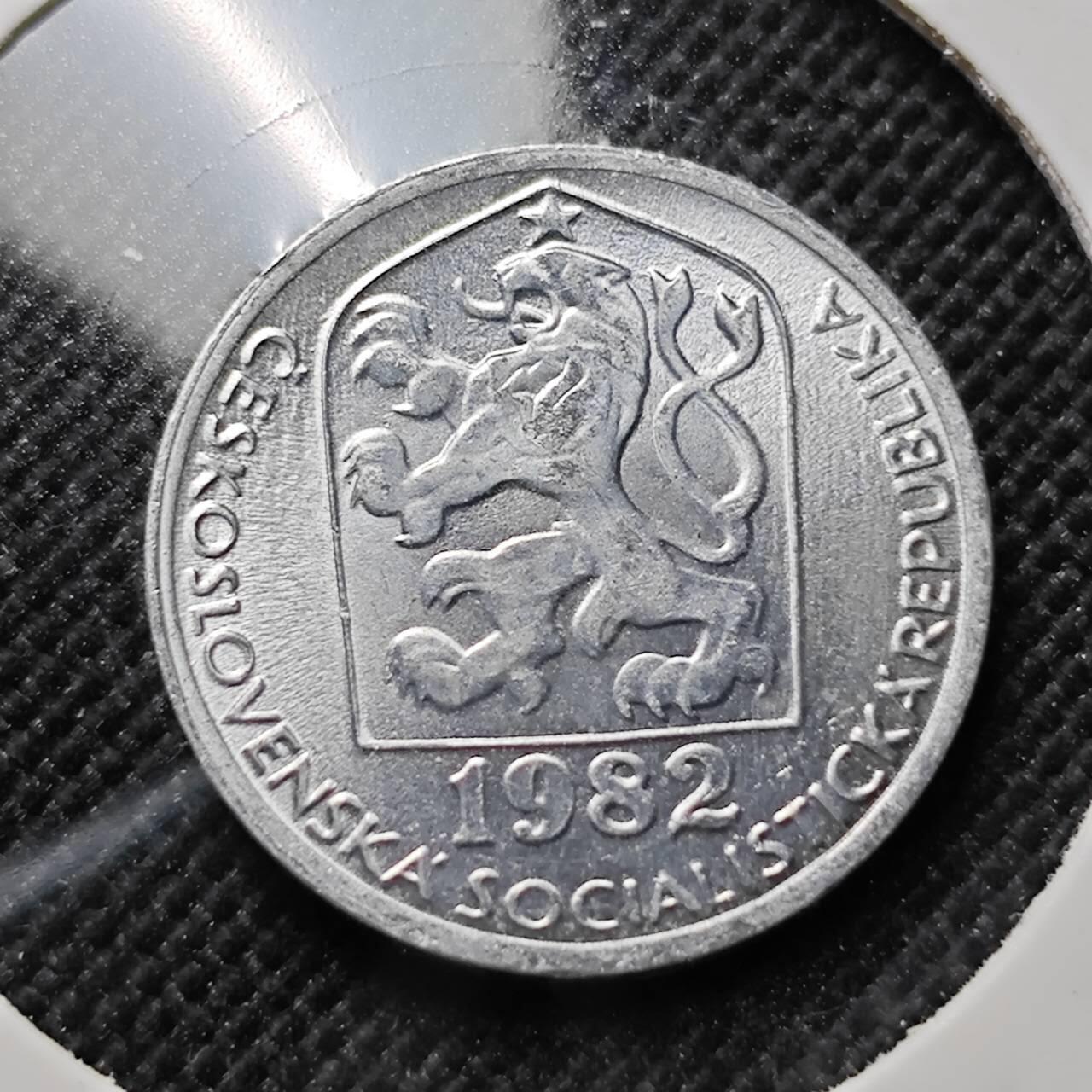 KK钱币收藏小铺  第414期 2月预留时间 周末发货  1982捷克斯洛伐克10赫勒