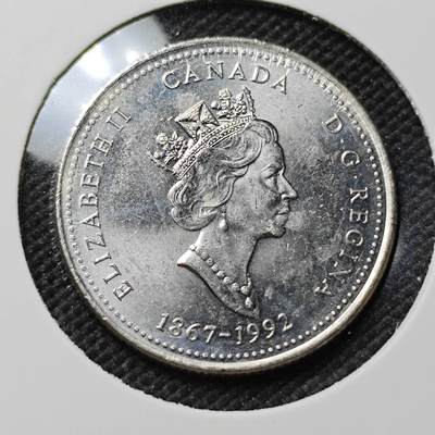 KK钱币收藏小铺  第415期 2月预留时间 周末发货 1992加拿大25分 纪念币