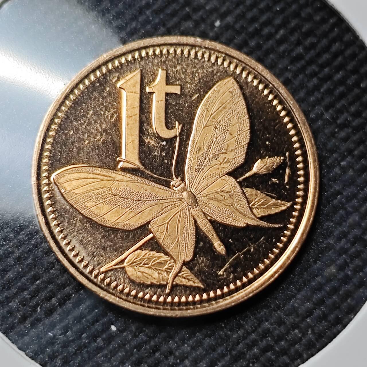 KK钱币收藏小铺  第414期 2月预留时间 周末发货 1975巴布亚新几内亚1基纳 精制币