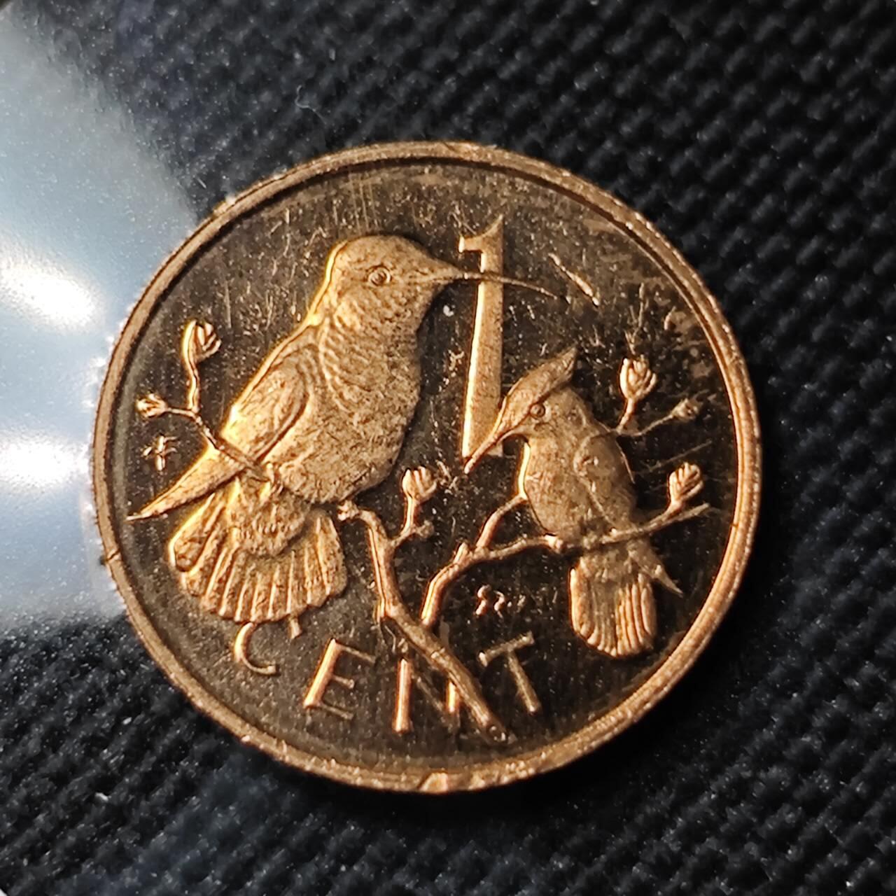 KK钱币收藏小铺  第414期 2月预留时间 周末发货 1974英属维尔京群岛1分 精制币