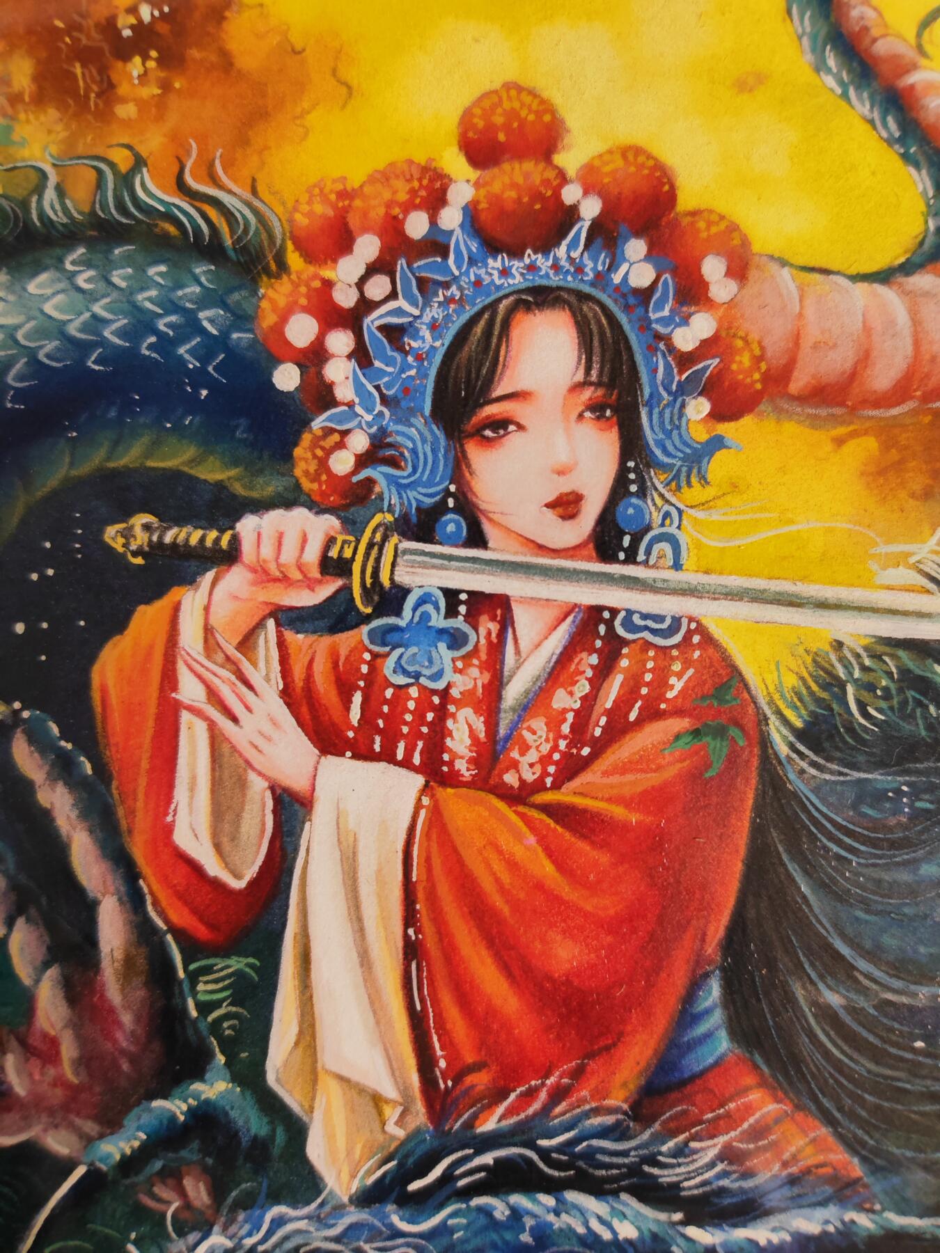 阳大大卡牌拍卖第107期（持续收拍品，周五晚上九点截拍，进群福利早知道） 【手绘卡】顶流画师太乙 虞姬 手绘原稿 1/1 A5尺寸 细节满满 非常漂亮