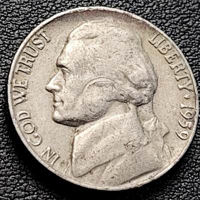 泉币菌-第218场-拍品多 请提前出价 - 美国1959年5美分纪念币 杰斐逊 及 故居蒙蒂塞洛庄园 21mm