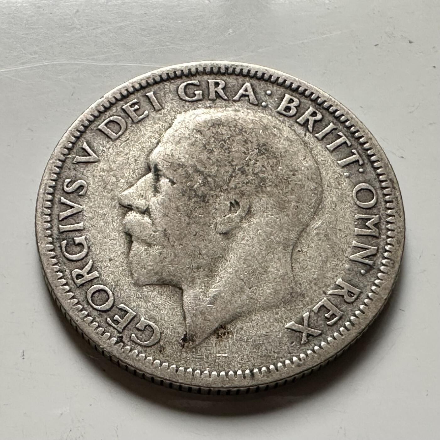 🌹外币初藏🌹🐯2026年第36场   每周二四六晚8️⃣点 接代拍 英国 1929年1先令银币 50%银-5.66g-23.5mm c