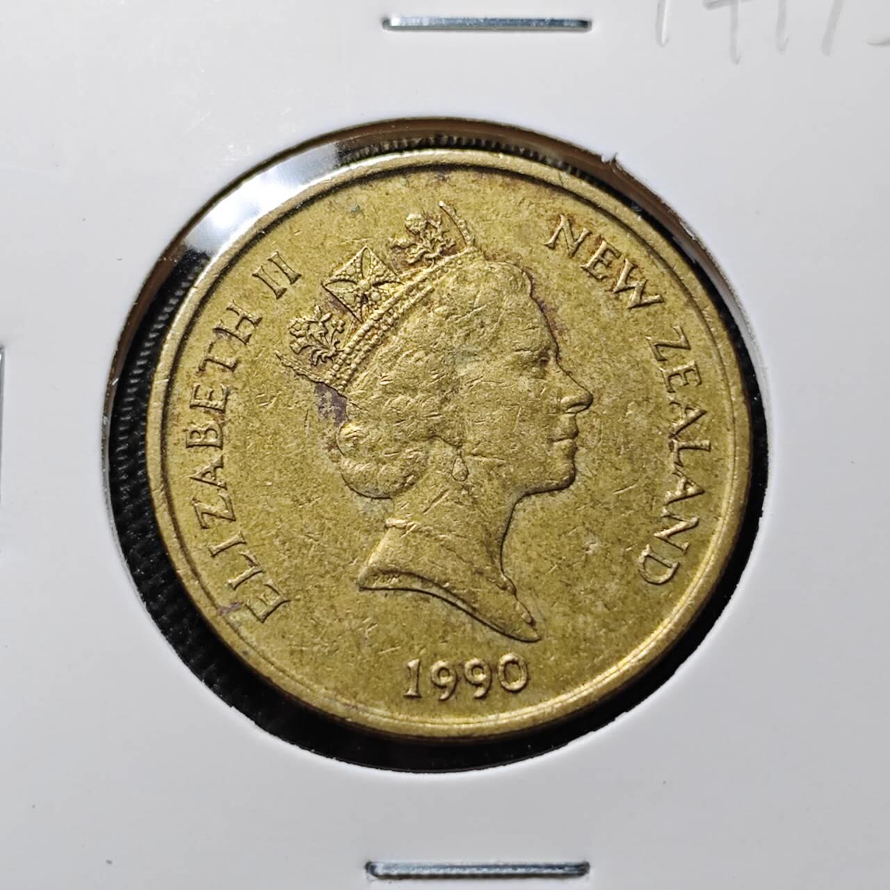 KK钱币收藏小铺  第414期 2月预留时间 周末发货 1990新西兰2元 