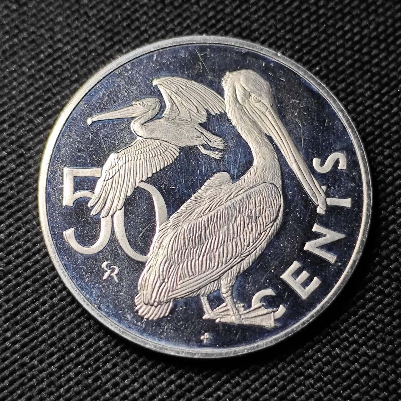 KK钱币收藏小铺  第414期 2月预留时间 周末发货 1973维尔京群岛50分 精制币