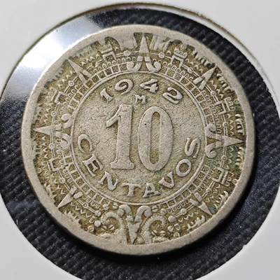 KK钱币收藏小铺  第415期 2月预留时间 周末发货 1942墨西哥10分 