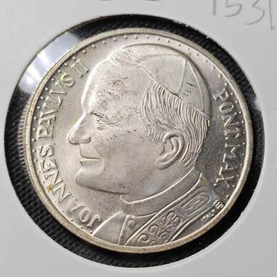 KK钱币收藏小铺  第415期 2月预留时间 周末发货 梵蒂冈教皇渡银纪念章 