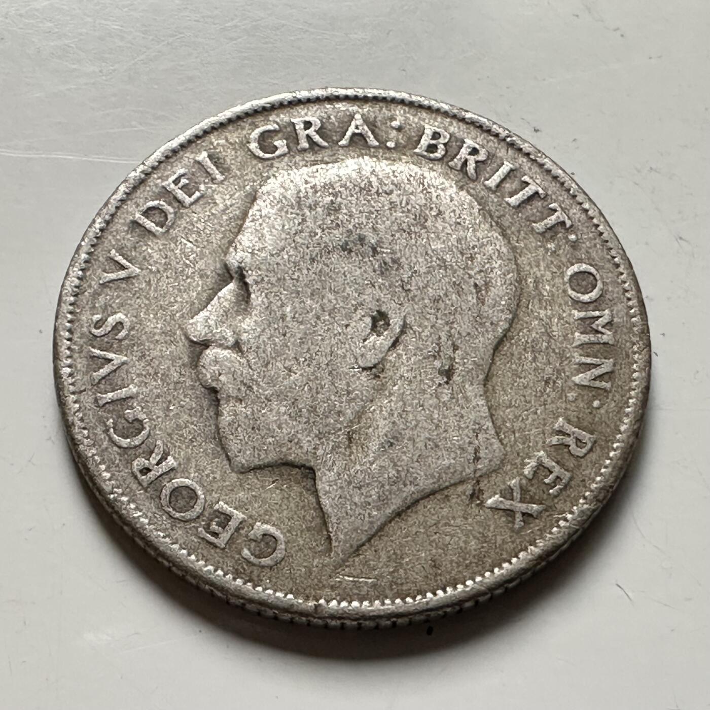 🌹外币初藏🌹🐯2026年第36场   每周二四六晚8️⃣点 接代拍 英国 1922年1先令银币 50%银-5.66g-23.5mm d