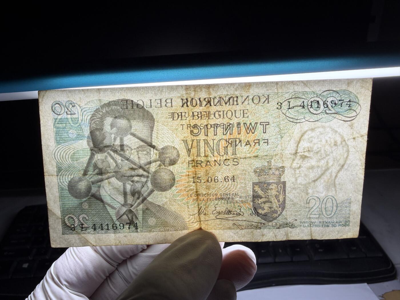 2026年集古藏今外币拍卖第三期-第10场—（总第320拍-纸币专场），本期拍完结算一次，发货时间2-3天，休息几天后继续新的一期拍卖。 比利时20法郎