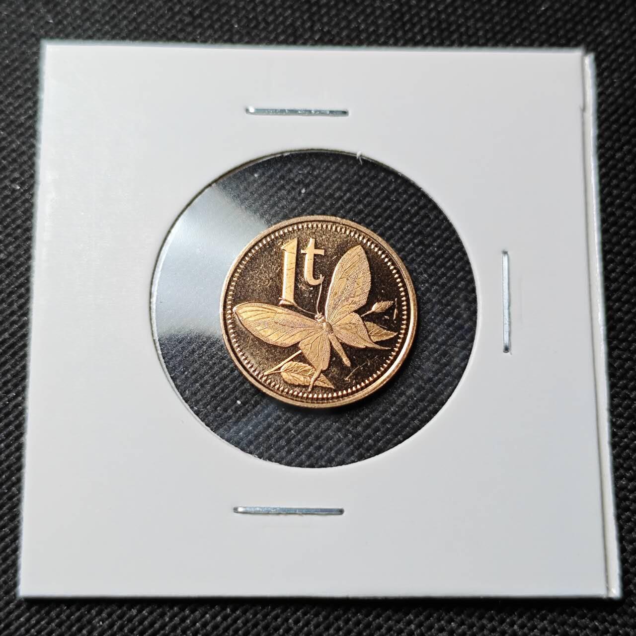 KK钱币收藏小铺  第414期 2月预留时间 周末发货 1975巴布亚新几内亚1基纳 精制币