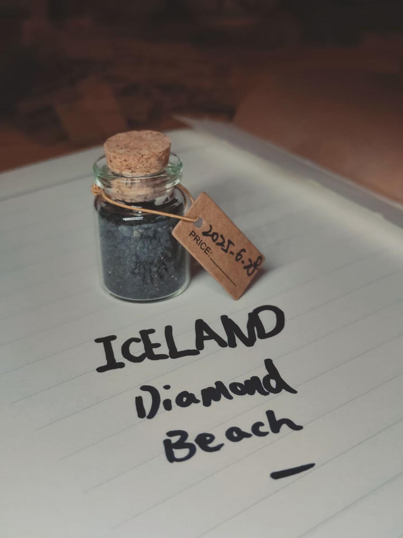 冰岛黑沙滩沙子，一套丨沙子+明信片