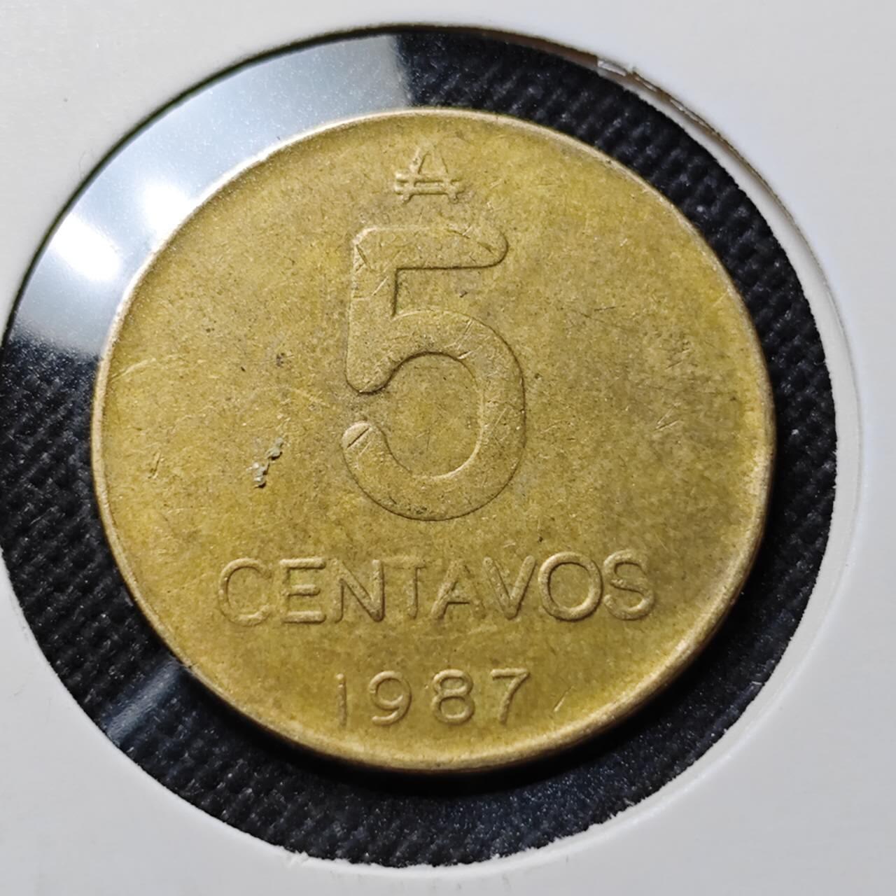 KK钱币收藏小铺  第414期 2月预留时间 周末发货 1987阿根廷5分 猫