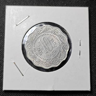 KK钱币收藏小铺  第415期 2月预留时间 周末发货 1972印度10派沙 