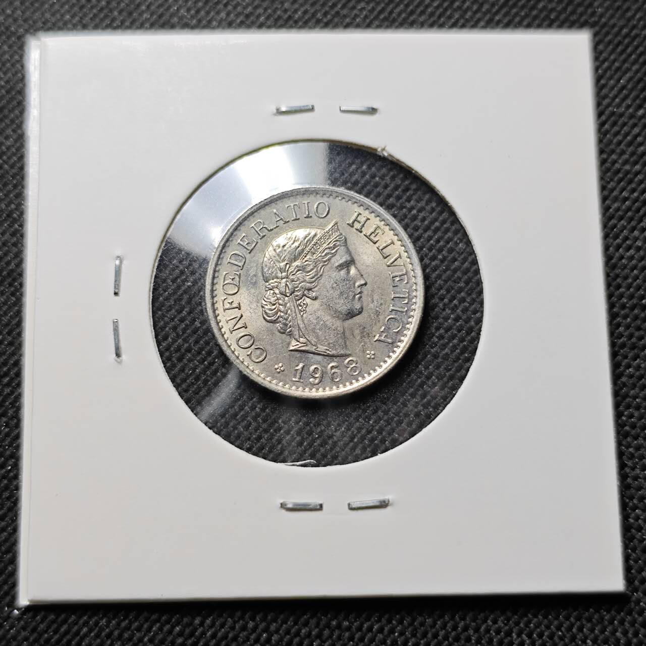 KK钱币收藏小铺  第414期 2月预留时间 周末发货 1968瑞士10分 