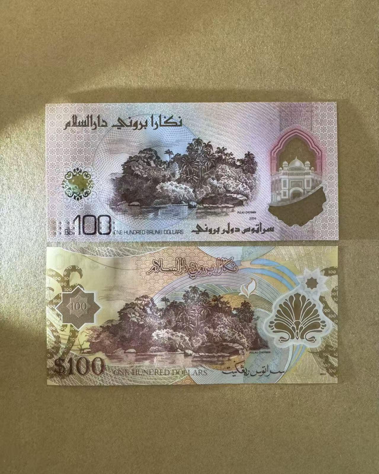 【Blue Auction】世界纸币精拍第802期——18级TOP拍卖/信誉/品质/专业/高效💫  【一组2张】文莱 不同版本100元 塑料钞 全新UNC