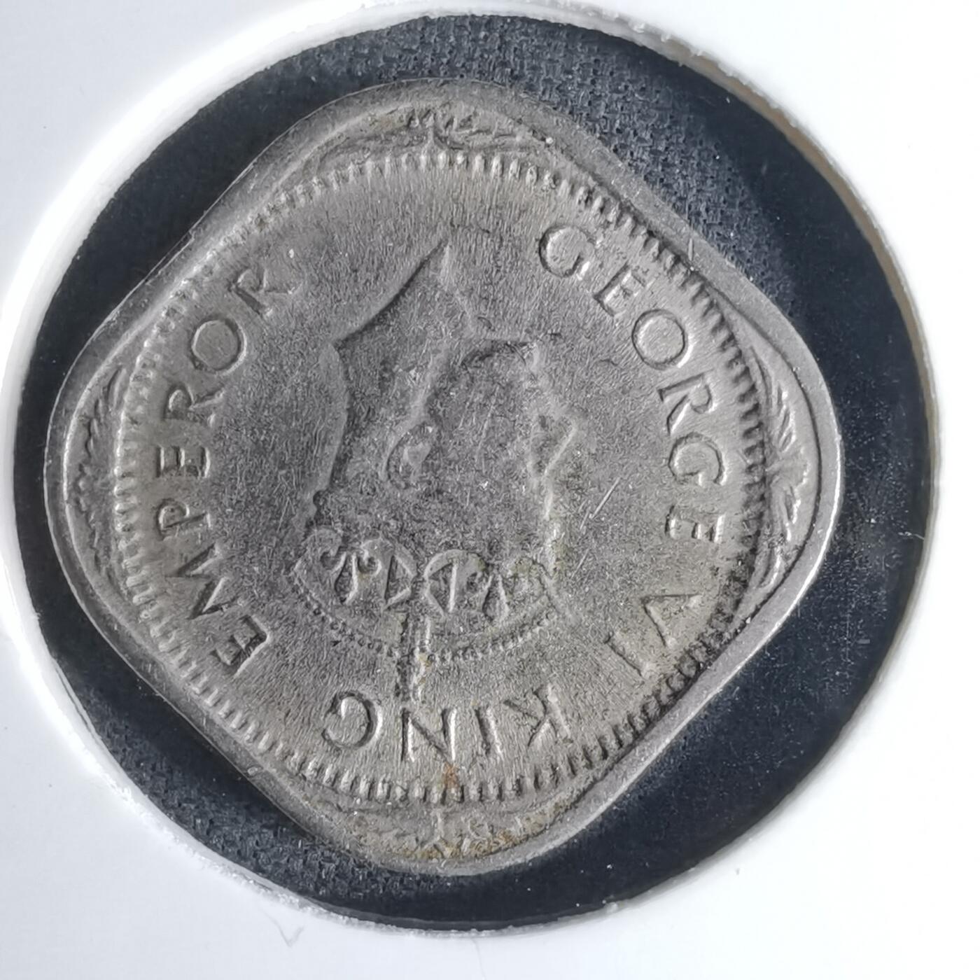 沼泽如烟--第1042场 英属印度1946年二分之一安娜