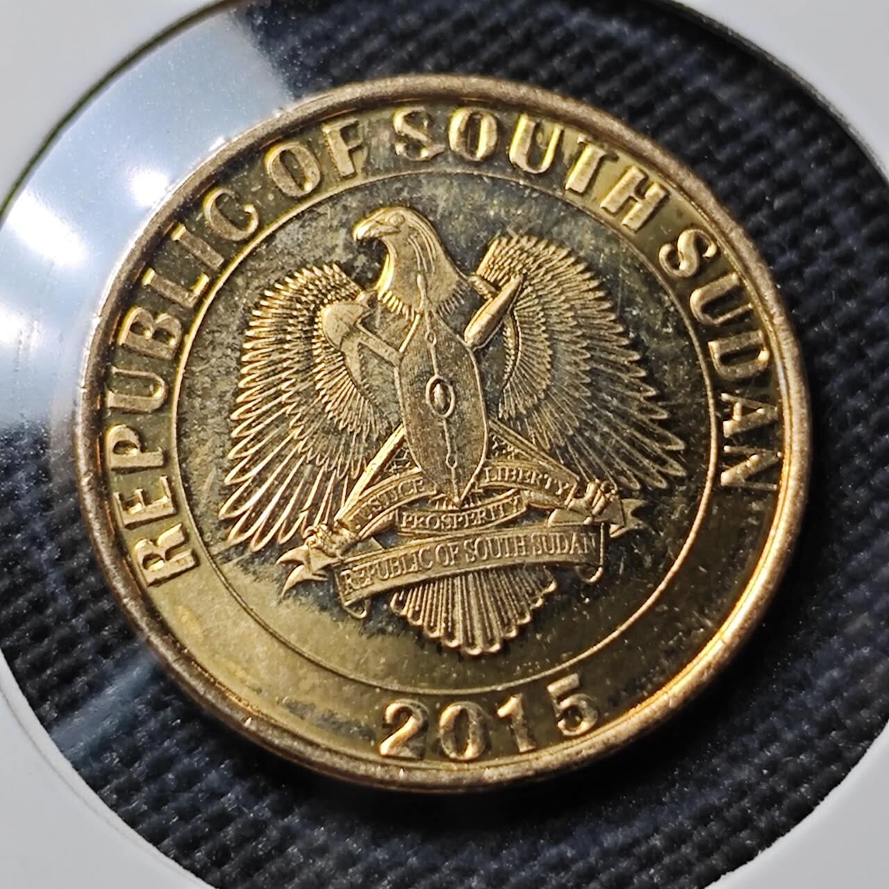 KK钱币收藏小铺  第414期 2月预留时间 周末发货  2015南苏丹20皮阿斯特