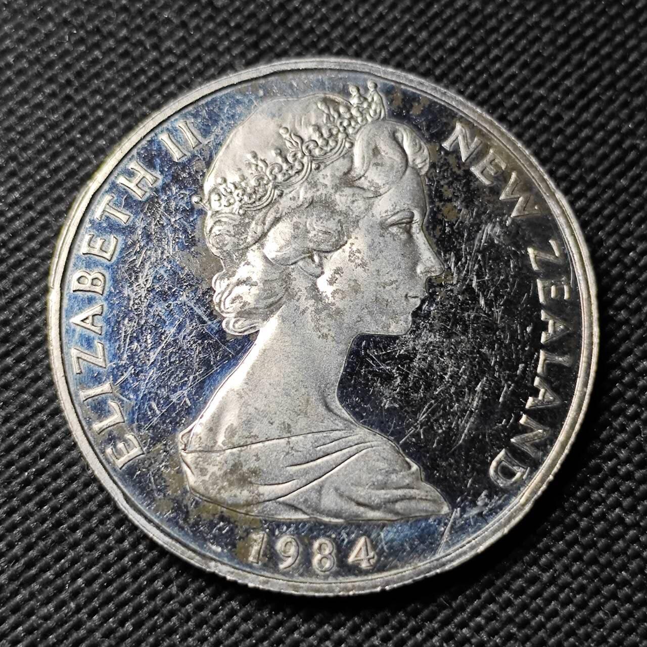KK钱币收藏小铺  第414期 2月预留时间 周末发货 1984新西兰50分 精制币
