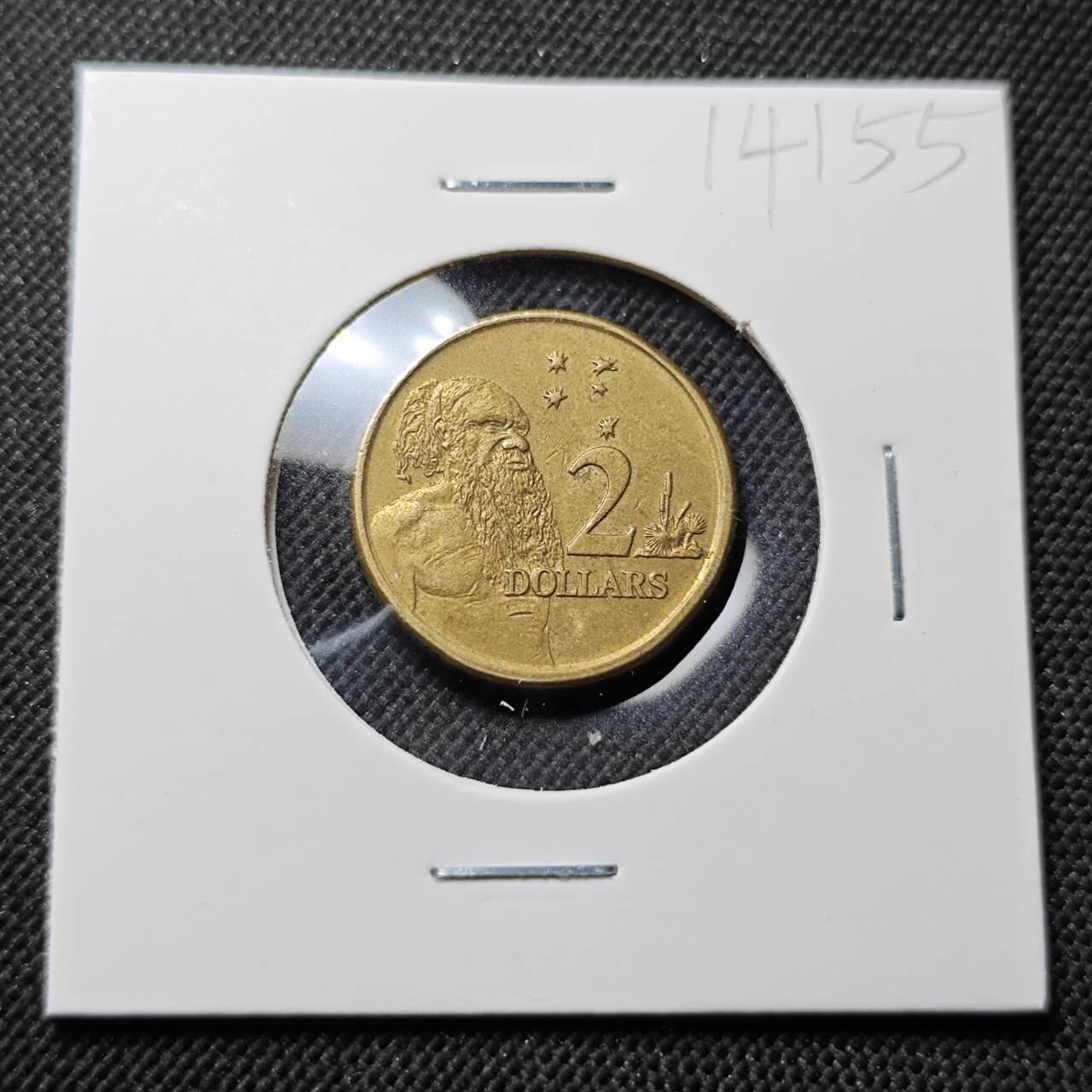 KK钱币收藏小铺  第414期 2月预留时间 周末发货 2002澳大利亚土著人2元 