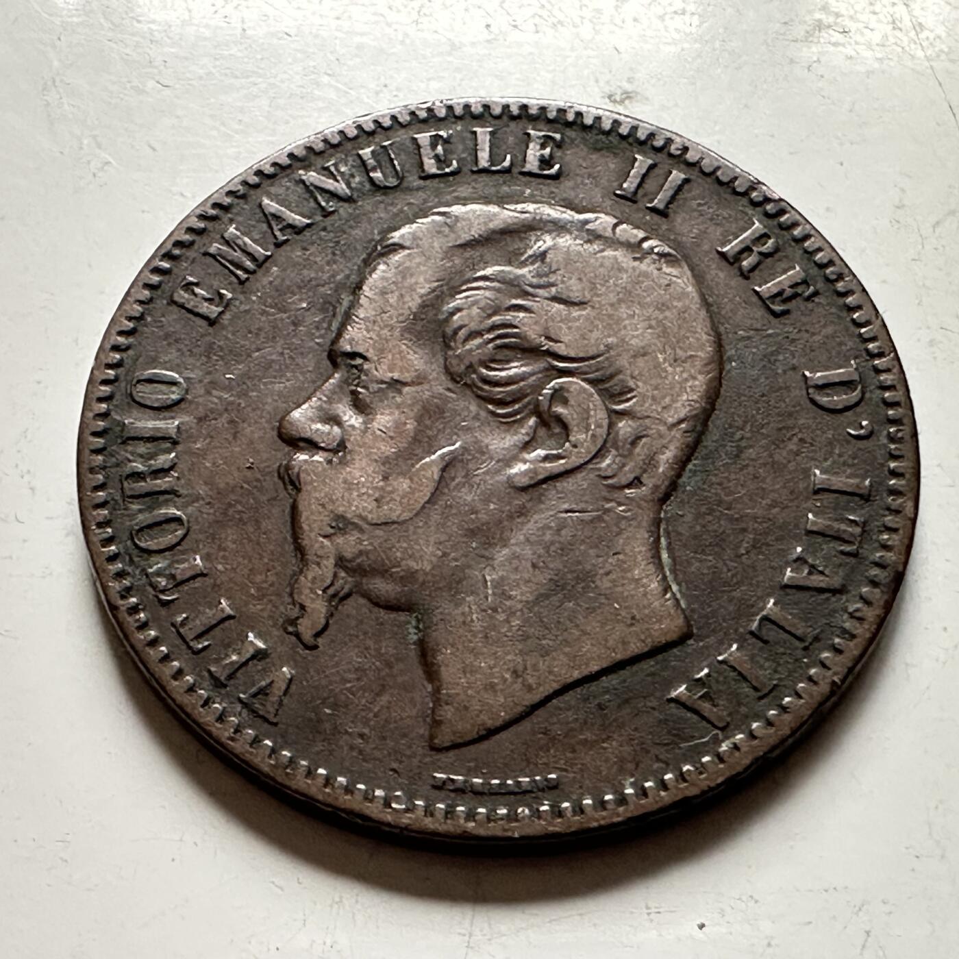🌹外币初藏🌹🐯2026年第36场   每周二四六晚8️⃣点 接代拍 意大利王国 1863年 维托里奥·埃马努埃莱二世 10分铜币