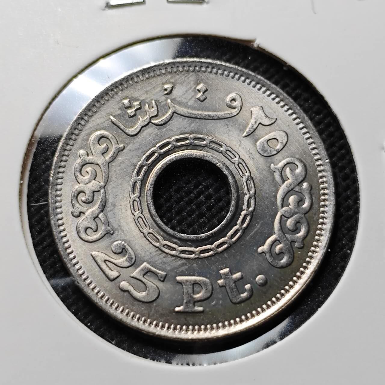 KK钱币收藏小铺  第414期 2月预留时间 周末发货 埃及25皮阿斯特 好品