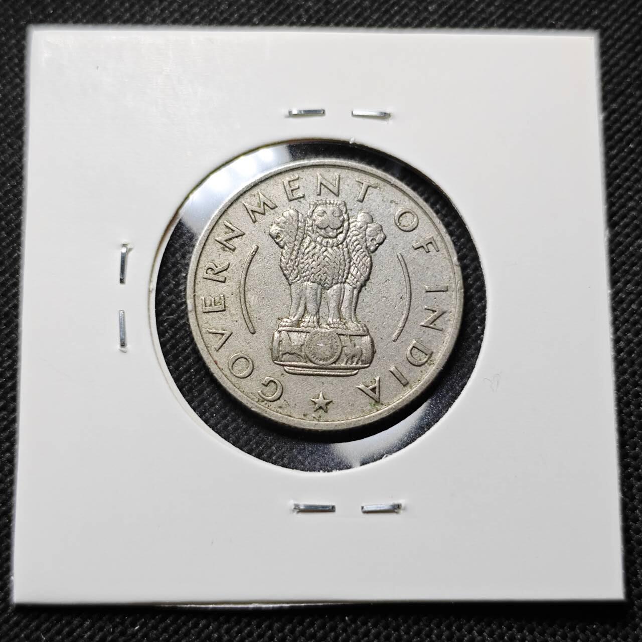 KK钱币收藏小铺  第414期 2月预留时间 周末发货 1956印度1/2卢比