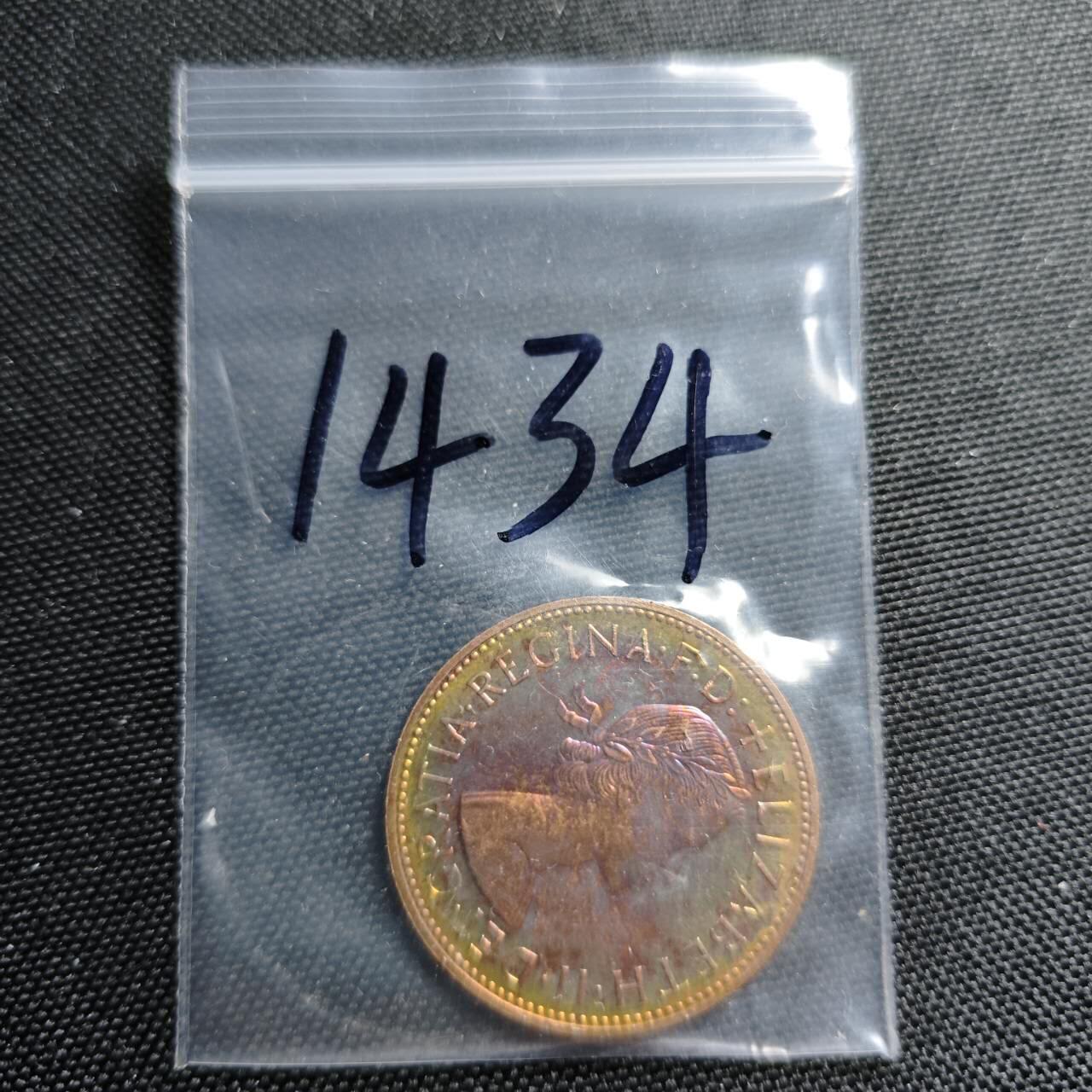 KK钱币收藏小铺  第414期 2月预留时间 周末发货 1970英国1便士 精制币