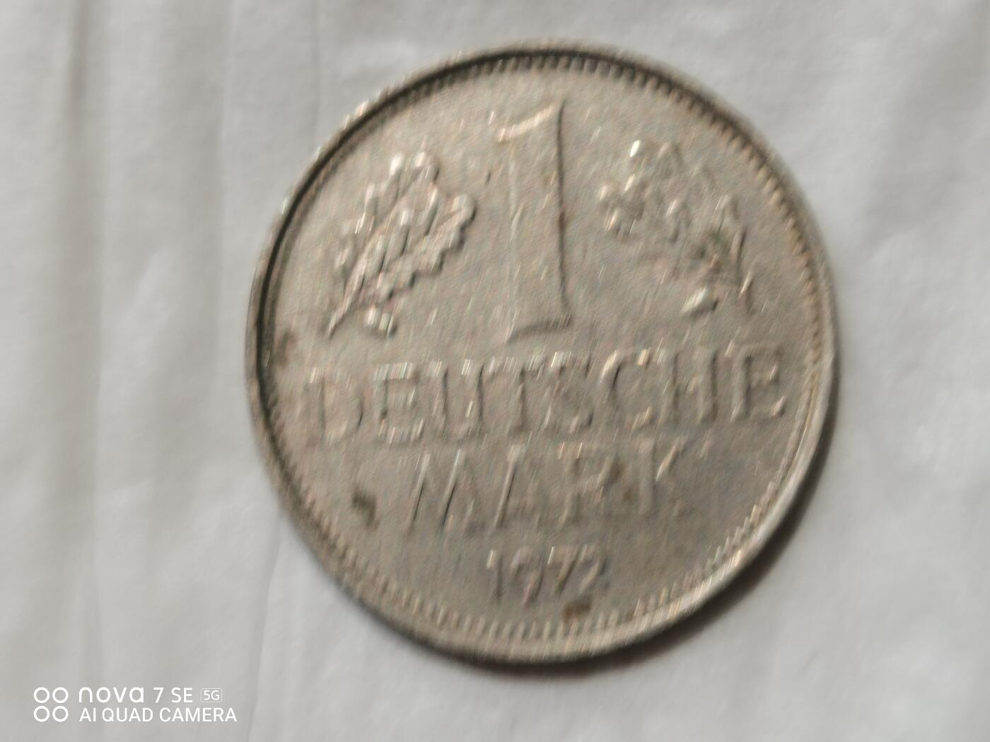 外国硬币 1972年德国1马克