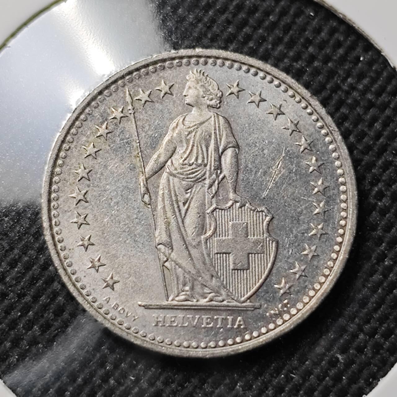 KK钱币收藏小铺  第414期 2月预留时间 周末发货 1991瑞士1/2法郎